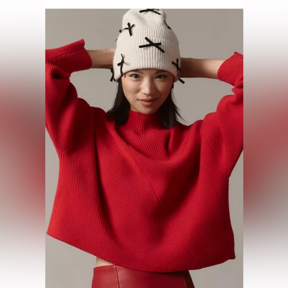 Maeve Meredith Mock Neck Sweater, Anthropologie, Small, NWT